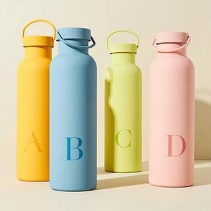 Anthropologie Monogram Yellow G Water Bottle